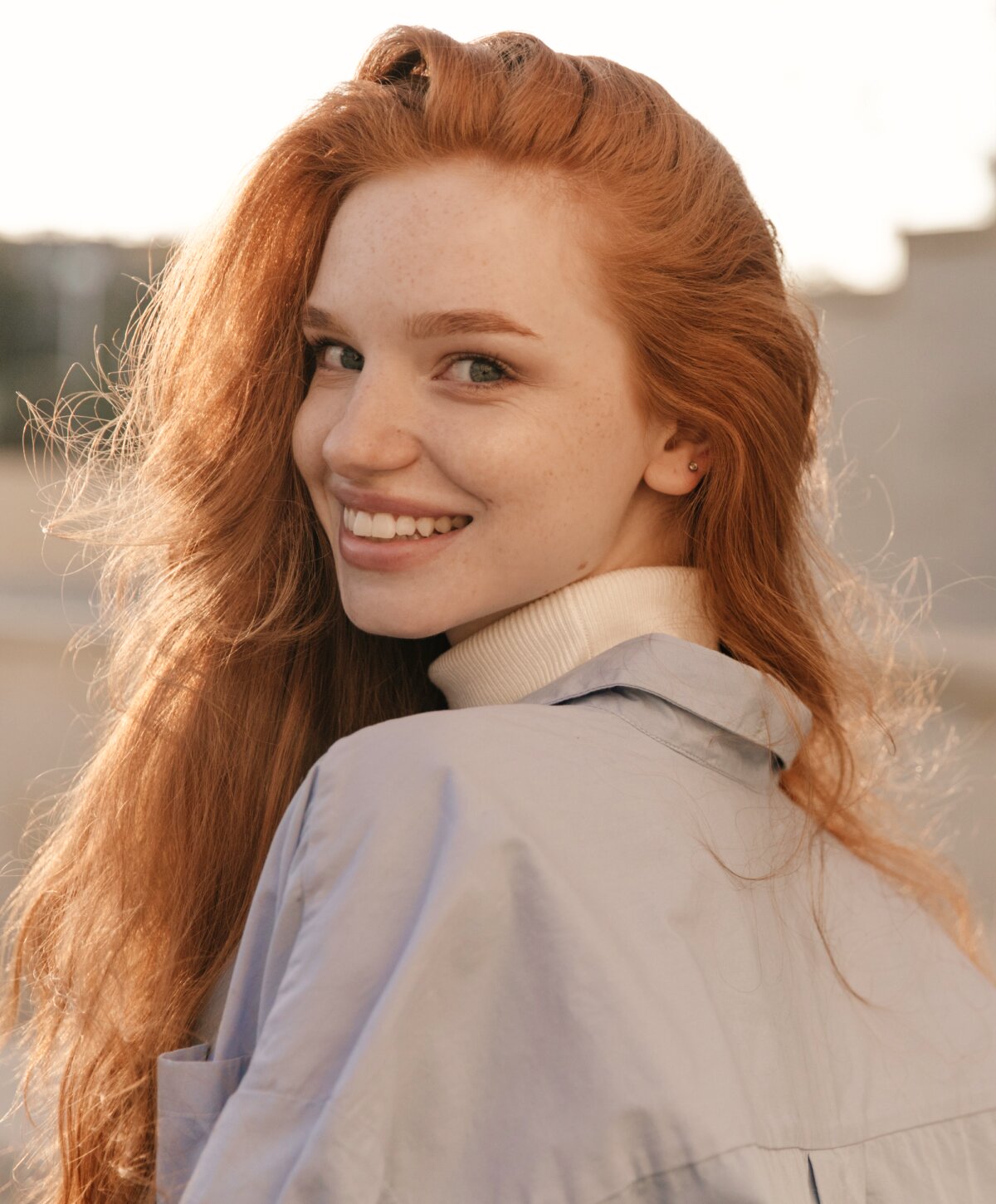 Nashville skin resurfacing model with red hair