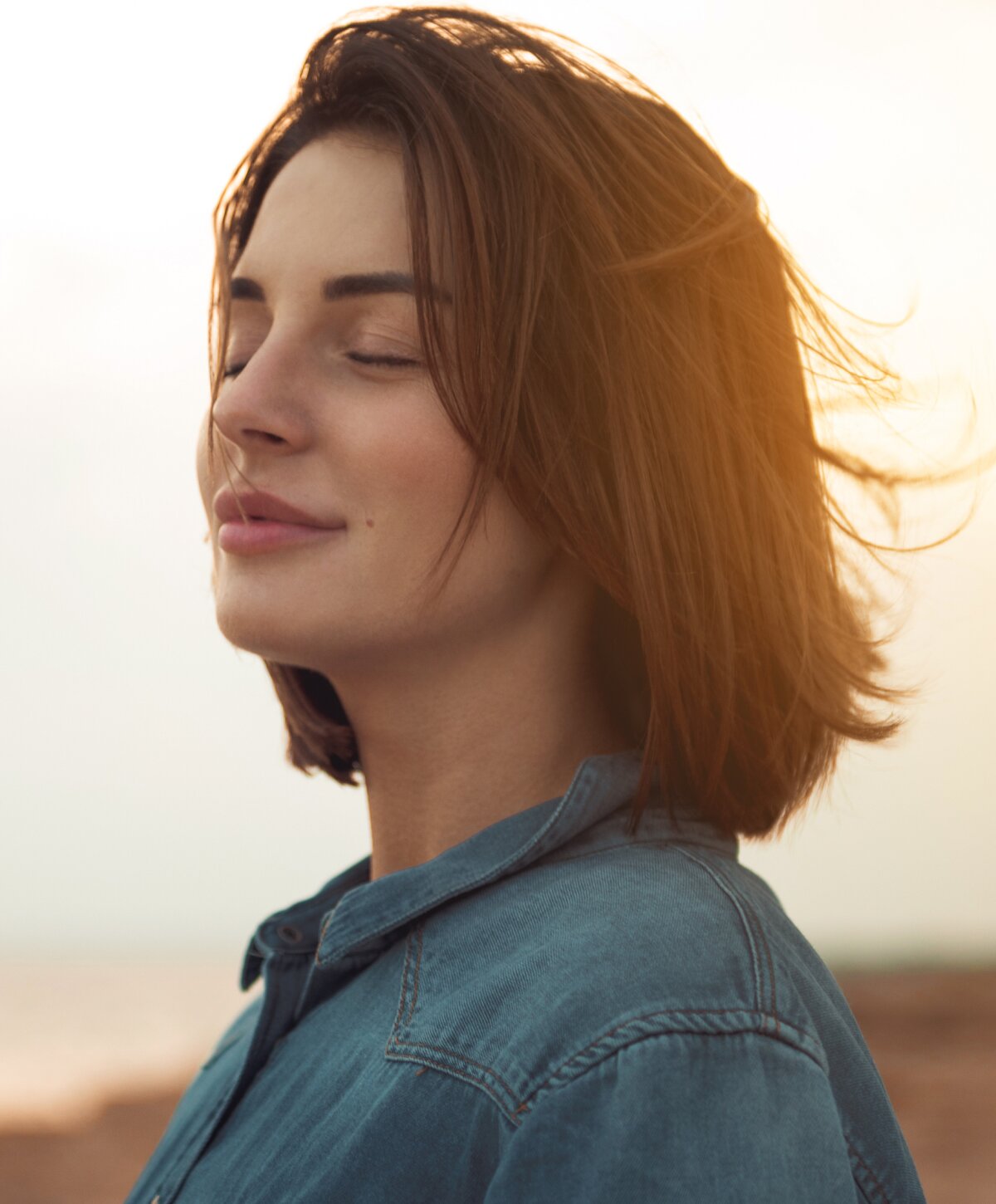 Nashville lip fillers model with brown hair